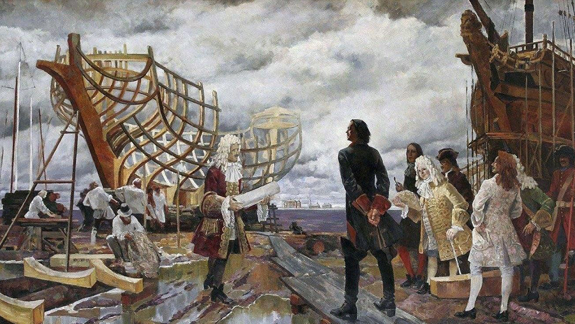 Потешная флотилия Петра. 18 век является временем когда россия вздохнула