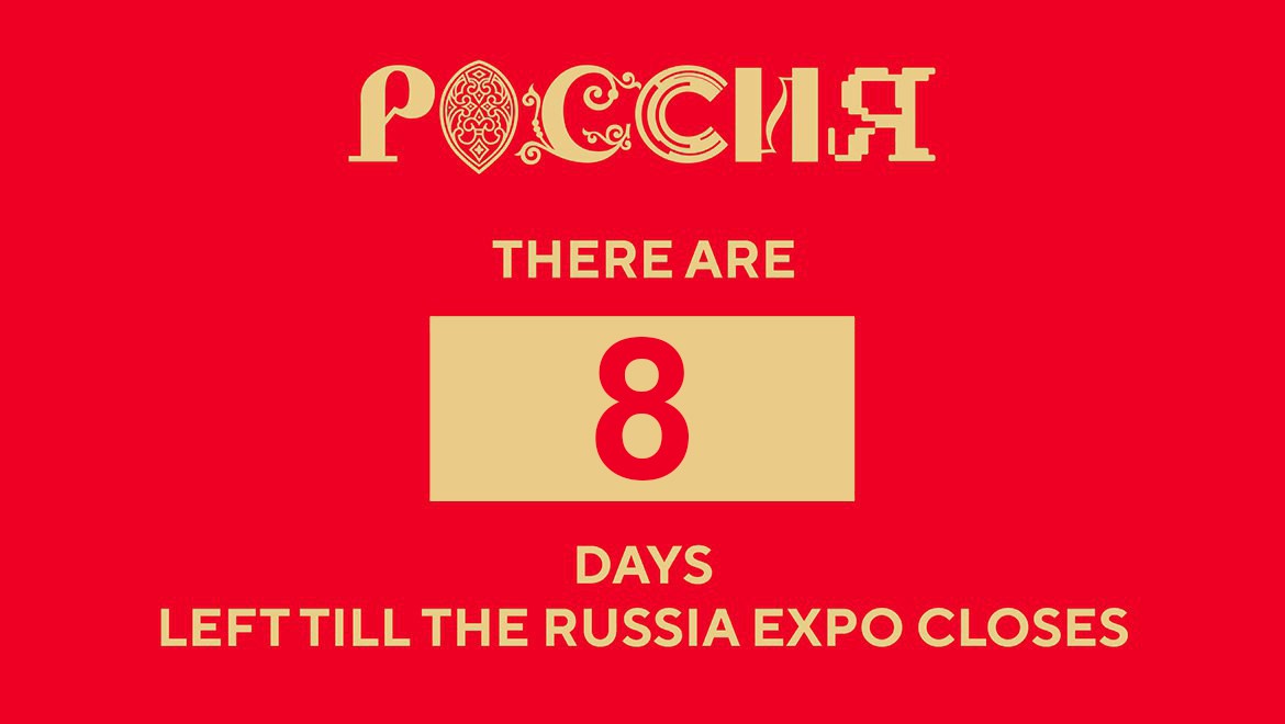 There are 8 days left till the RUSSIA EXPO closes
