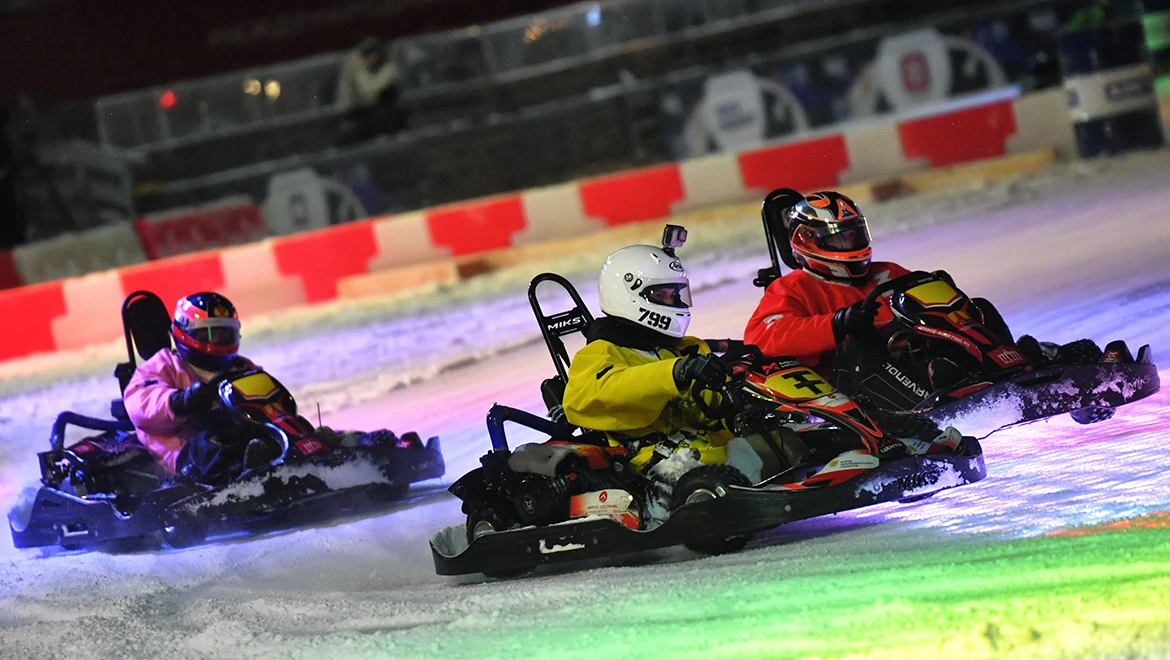 Ice of special purpose: karting competitions were held at the RUSSIA EXPO