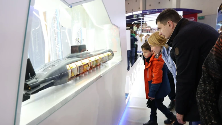 На стенде Поморья на выставке "Россия" представлен макет самой большой в мире подводной лодки