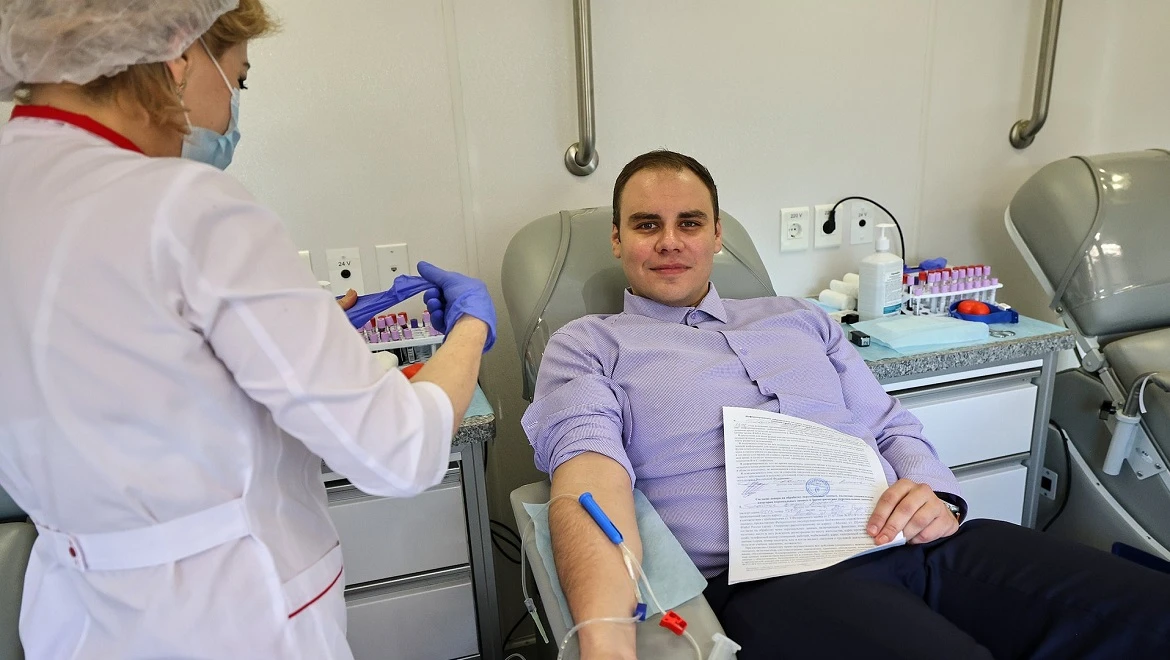 Hundreds of people donated blood on Donor Day at the RUSSIA EXPO