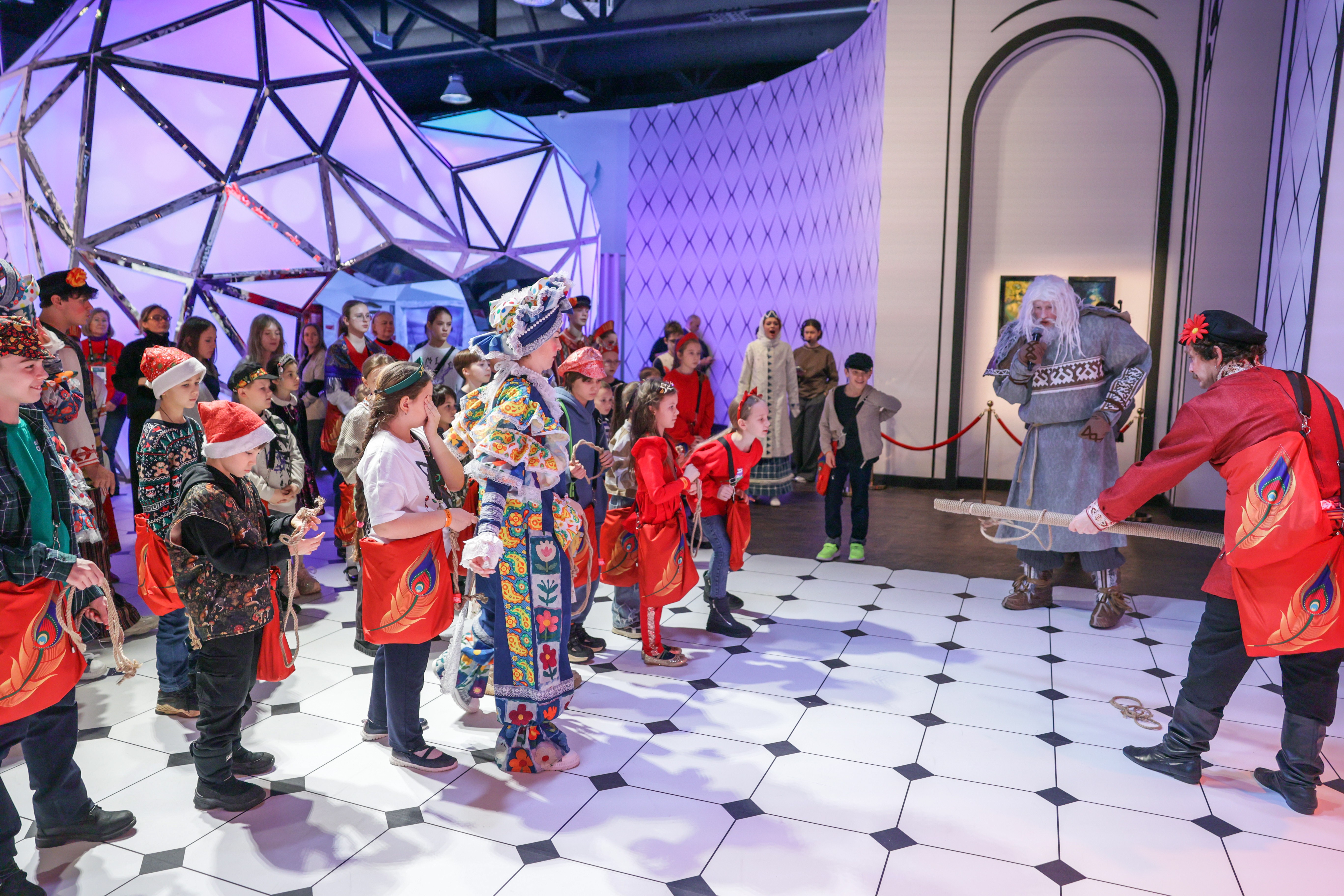 Theatrical carolling 